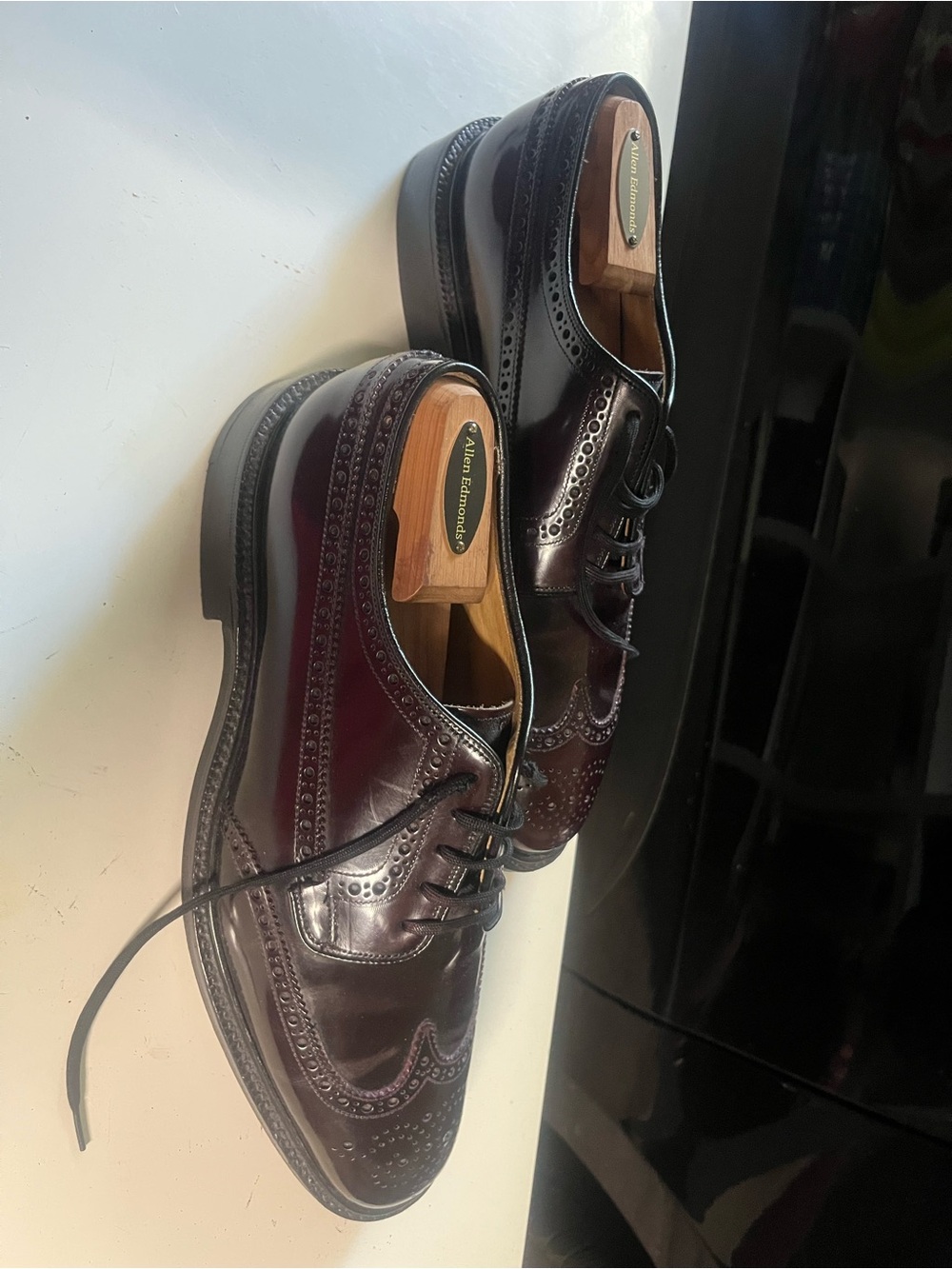 Church's Burgundy Full Brogue Leather Oxfords - Picture 2 of 7